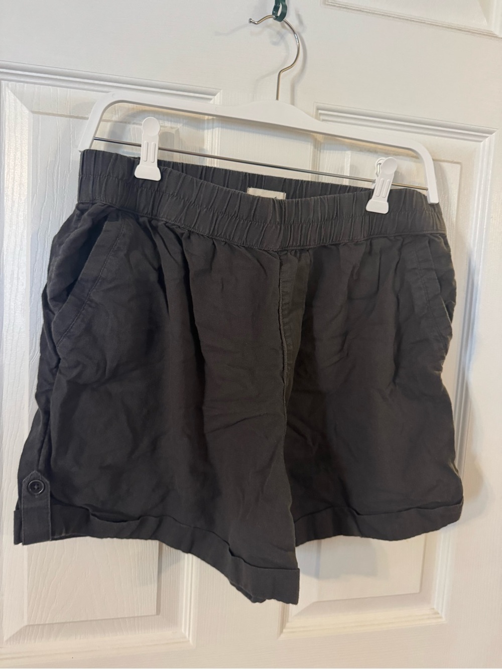 Pact Grey Elastic-Waist Casual Shorts